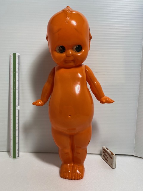 大型☆オレンジ色☆セルロイド☆キューピー 人形 ４０．７ｃｍ 昭和