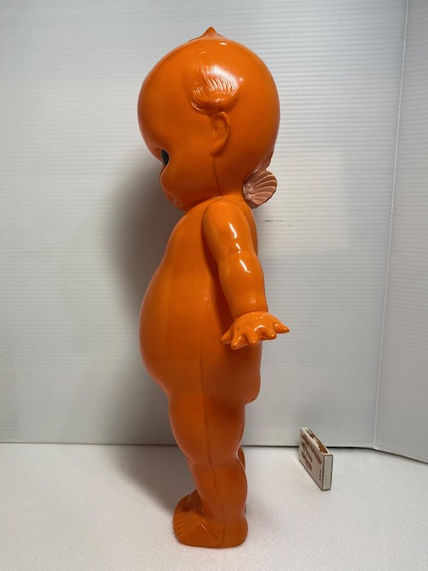 大型☆オレンジ色☆セルロイド☆キューピー 人形 ４０．７ｃｍ 昭和 