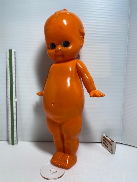 大型☆オレンジ色☆セルロイド☆キューピー 人形 ４０．７ｃｍ 昭和