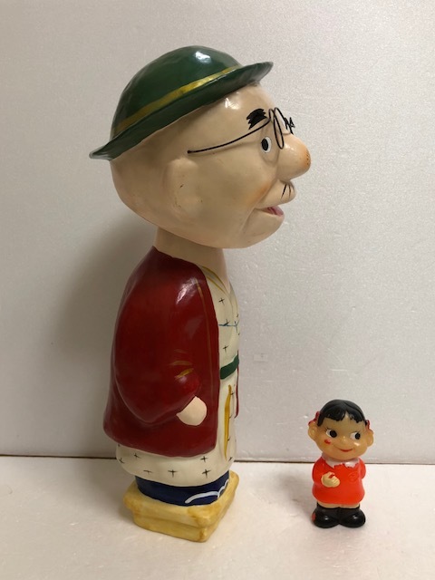 戦前漫画 のんきな父さん ノンキナトウサン 首ふり ソフビ人形 大型 高 