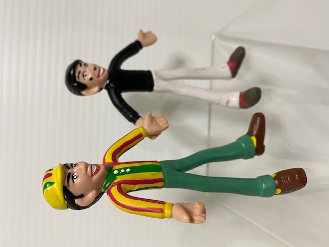 出光石油☆とんねるず☆まいど人形☆くねくね人形 9．5cm 当時物