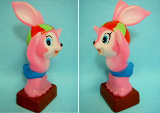 エスエス製薬 水泳 ピョンちゃん ソフビ人形 12．8cm 当時物 企業 