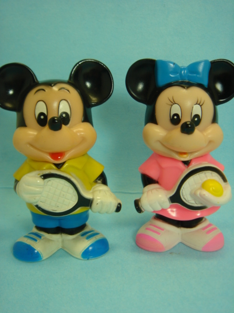 三菱銀行　ディズニー貯金箱　ミッキーマウス　ミニーマウス　非売品　二体セットレトロ