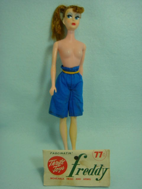 昭和レトロ バービー風 freddy 人形 大 ２７．０ｃｍ 当時物 Ｔhrift