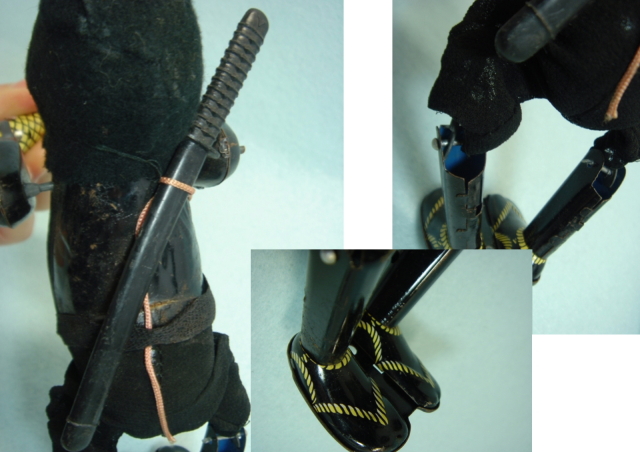 希少☆ヨネザワ 月光 少年忍者部隊 ブリキ ジープ 21.0cm 当時