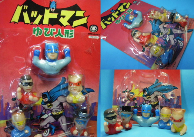 5体セット☆懐かしい！バットマン ソフビ指人形 マスダヤ 放映当時