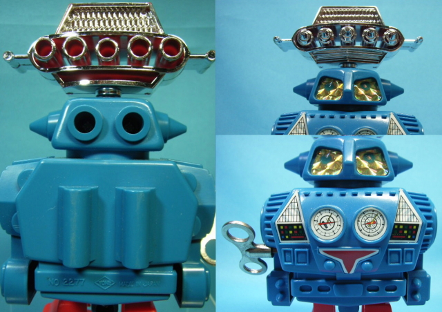 ロボットキング メーカー：YONE ヨネ ゼンマイ式 箱有 ブリキロボット 