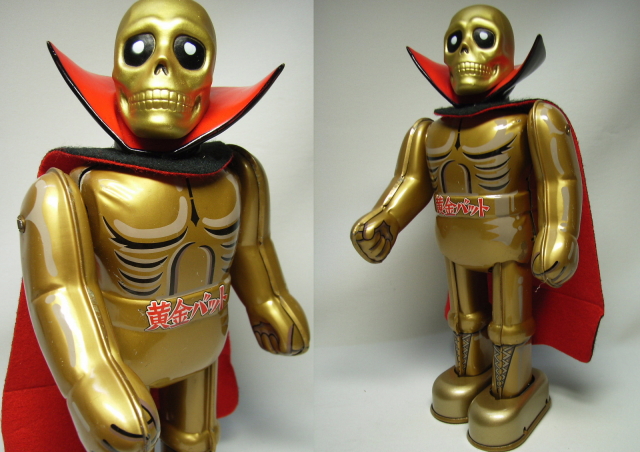 ビリケン【黄金バット】復刻ブリキ ゼンマイ歩行 TIN TOY 昭和レトロ