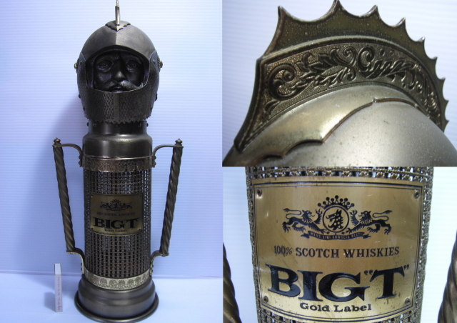 レア☆大型 スコッチウイスキー BIG T ウイスキー瓶入れ 英国騎士 41.8cm 企業物 オルゴール付　【TO2523】