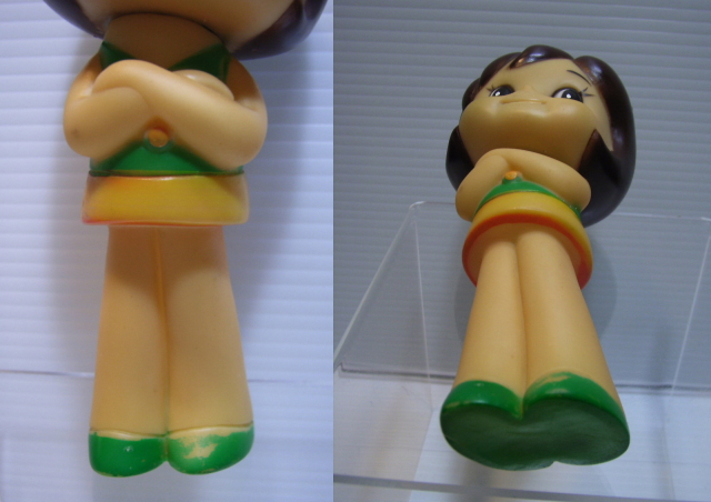 昭和レトロ 1970年代  当時物 丸越 バカボン ソフビ 約11センチ Yahoo!オークション - 当時物 ソフビ バカボンのパパ 高さ11cm