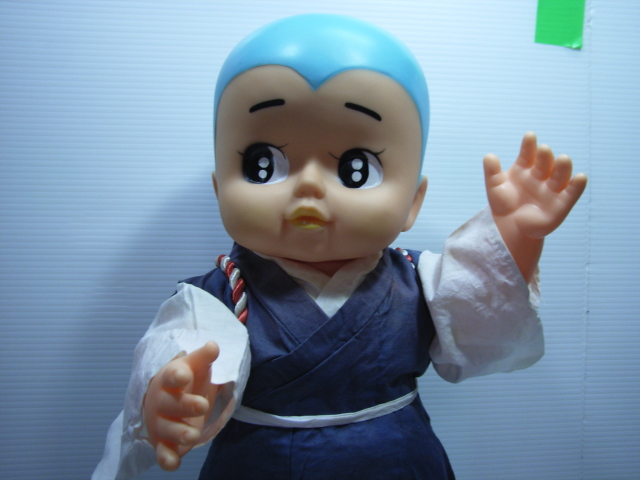 貴重☆特大 一休さん ソフビ人形 貯金箱 ４４．０ｃｍ 当時物 JAPAN 