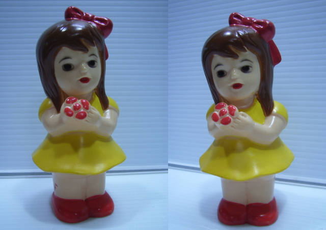 はるかなるわがラスカル アリス ソフビ人形 貯金箱 12．0cm 当時物 JAPAN 版権有 現状 【TO3325】