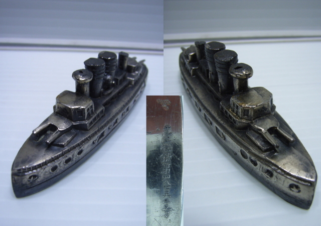 軍艦 みかさ 8．0cm 137g 当時物 戦艦 現状 詳細不明◇江崎