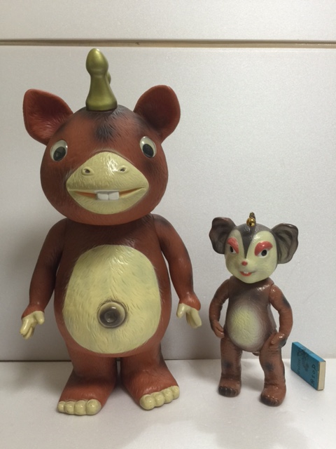 大型☆イヌクマ 快獣（怪獣）ブースカ ソフビ人形 ３９．３ｃｍ JAPAN 