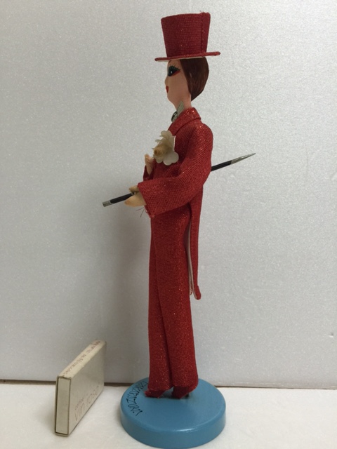 希少☆宝塚 TAKARAZUKA 人形 昭和レトロ 木台 24．8cm 当時