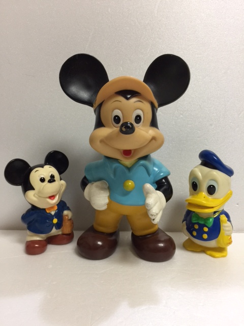 大きい☆ナカジマ☆ミッキーマウス☆ソフビ人形 大 ２２．５ｃｍ ２５０ｇ 当時物 JAPAN 現状 【TO4076】