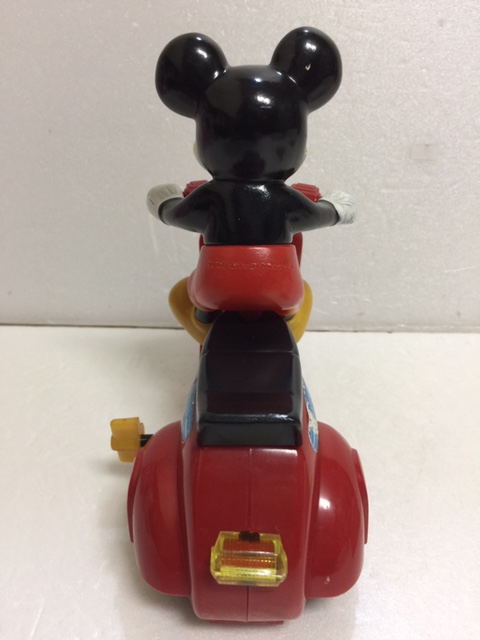 増田屋 ゼンマイ式 ミッキーマウス スクーター 長さ １７．５ｃｍ １４０ｇ １９８２年当時物 ディズニー 現状 【TO4113】